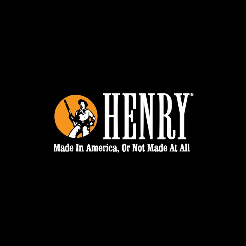 Henry Rifles Vintage Logo with American Manufacturing Slogan Throw Pillow