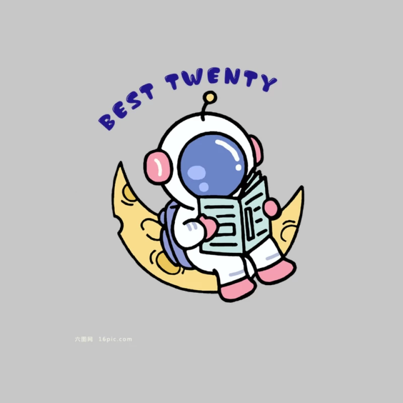 Astronaut liest auf dem Mond Herren Langarm T-Shirt