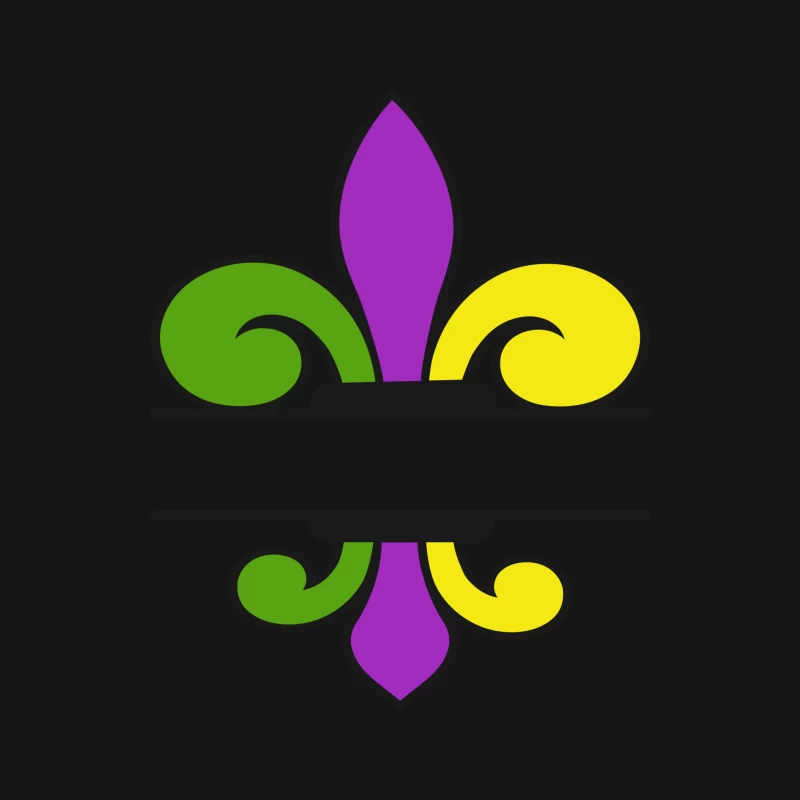 Fleur-de-lis aux couleurs vives Homme Manches Longues T-Shirt