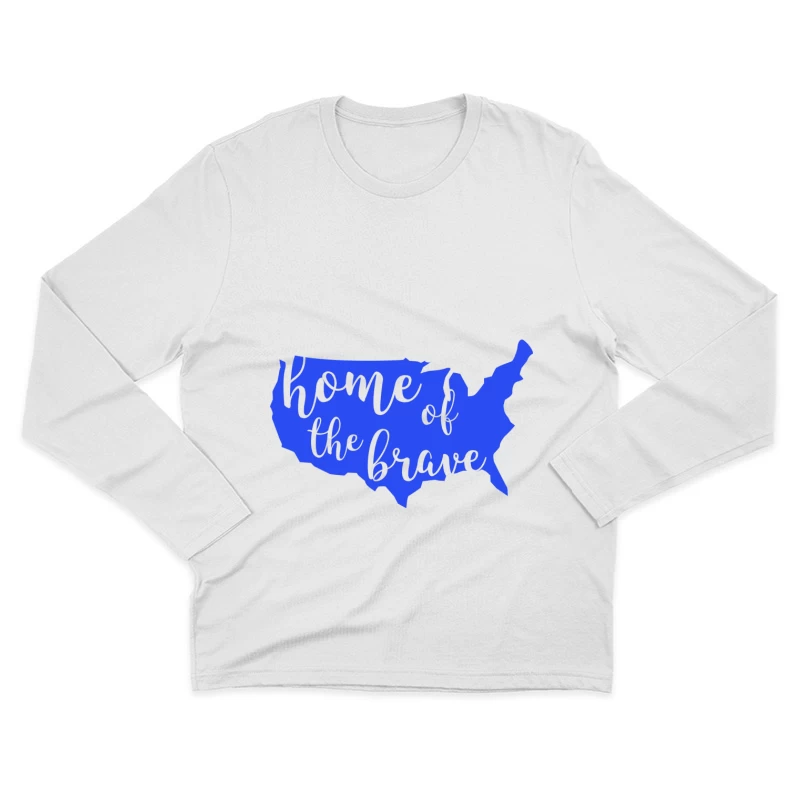 Carte des États-Unis: Maison des braves Homme Manches Longues T-Shirt