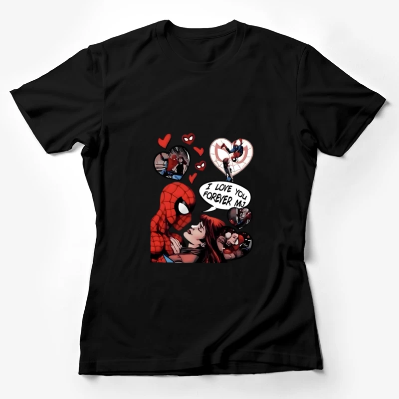 Amour entre Spider-Man et MJ dans les Comics Femme T-Shirt