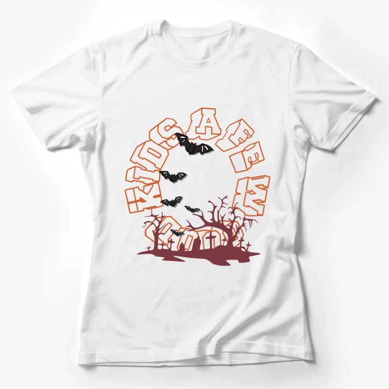 Halloween-Baum mit Fledermäusen Damen T-Shirt