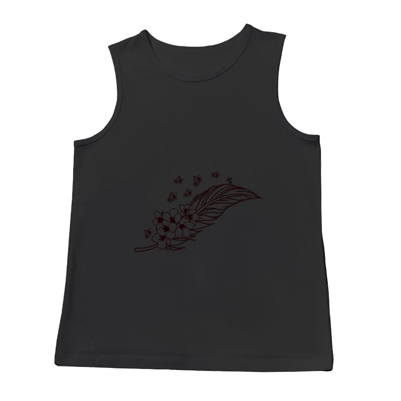 Florales Design mit Schmetterlingen Herren Tanktops