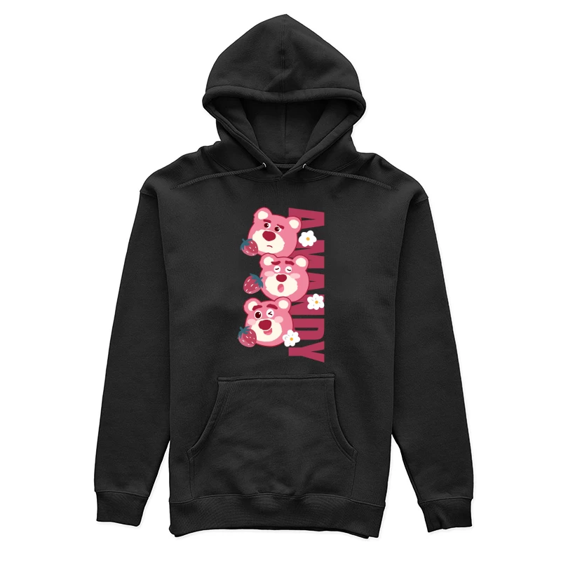 Niedliche Bären mit Erdbeeren Damen Pullover Hoodie