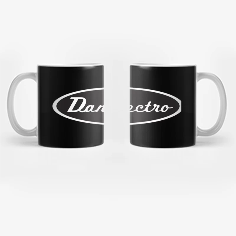 Vintage Danelectro Musical Equipment Logo in Black and White Coffee Mug