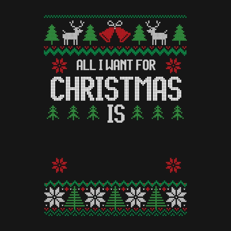 Motif de Noël tricoté avec texte festif Homme Manches Longues T-Shirt