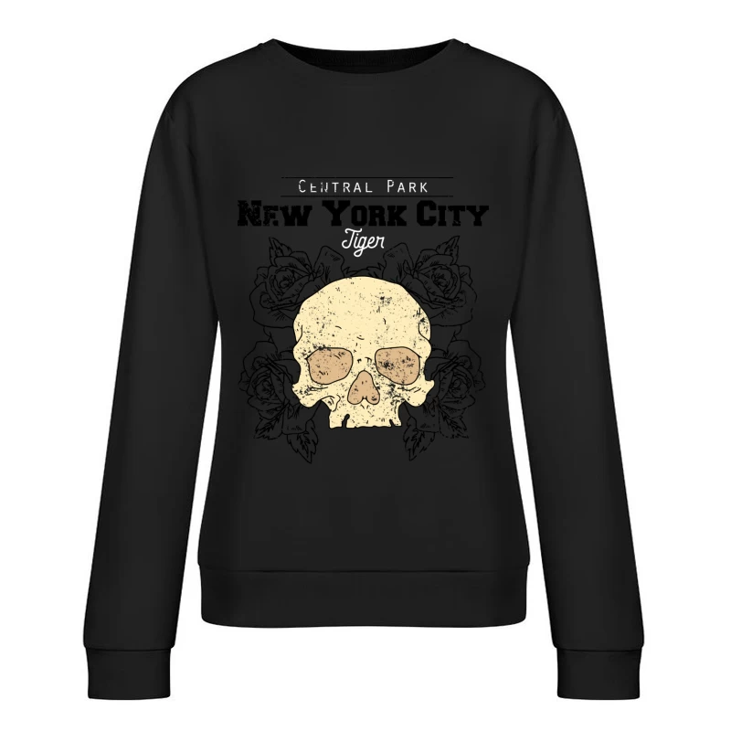 Crâne Central Park Tigre Femme Sweat-shirt à enfiler