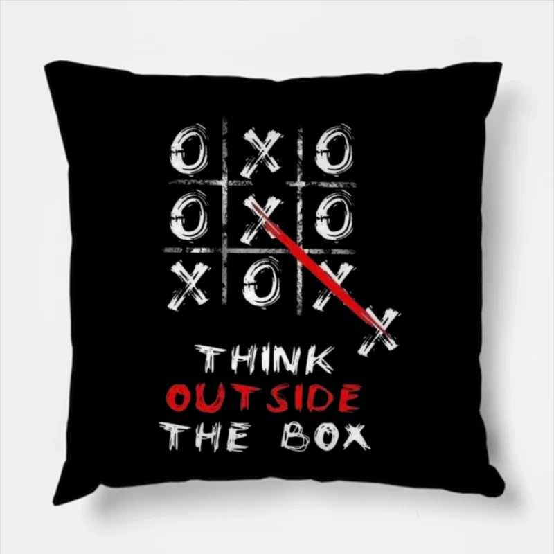 Tic Tac Toe Game Design Throw Pillow