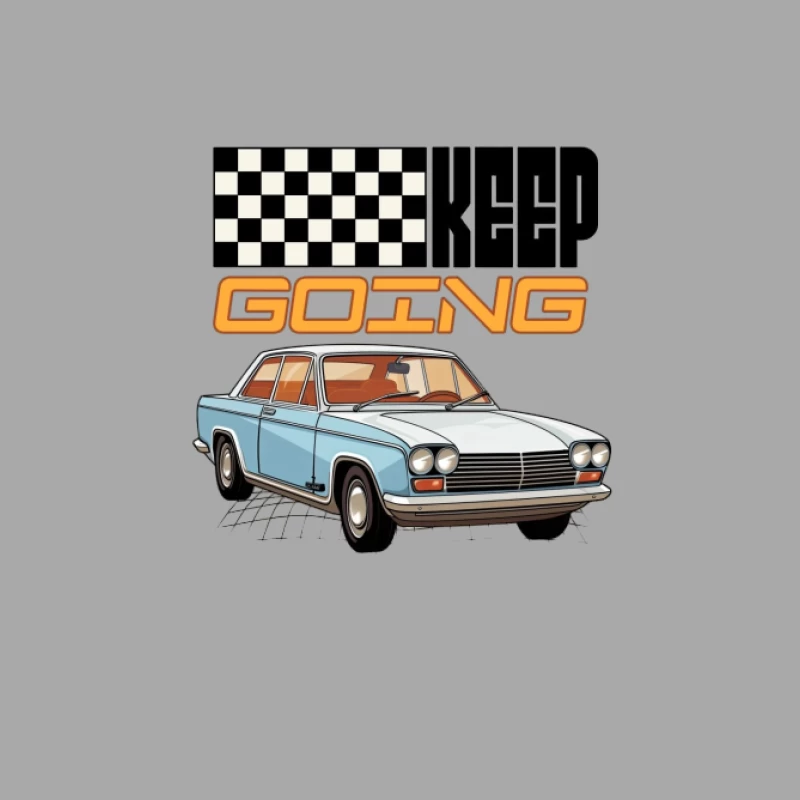 Klassisches Auto mit Motivationsspruch Herren Pullover Hoodie