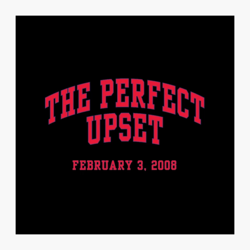 The Perfect Upset: Sports Typography for February 3, 2008 Pin