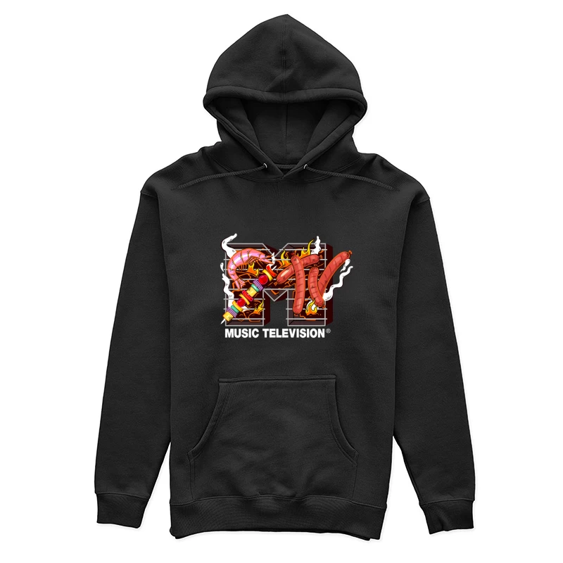 BBQ-Themen-MTV-Logo Damen Pullover Hoodie