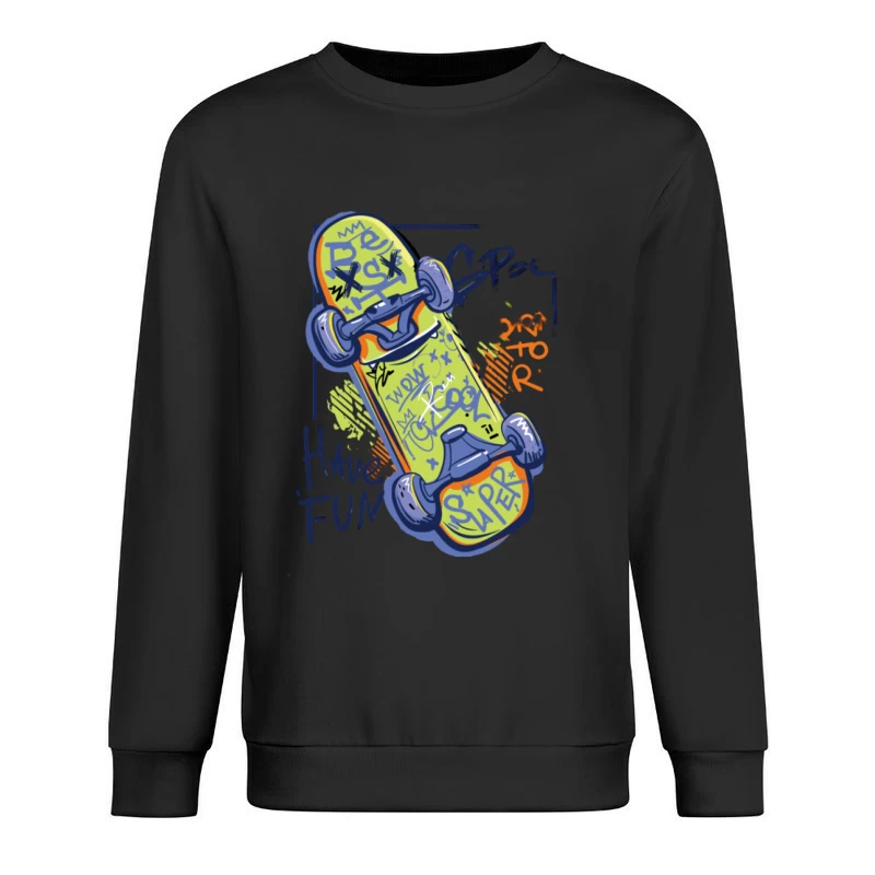 Funky Skateboard Design Herren Pullover Sweatshirt