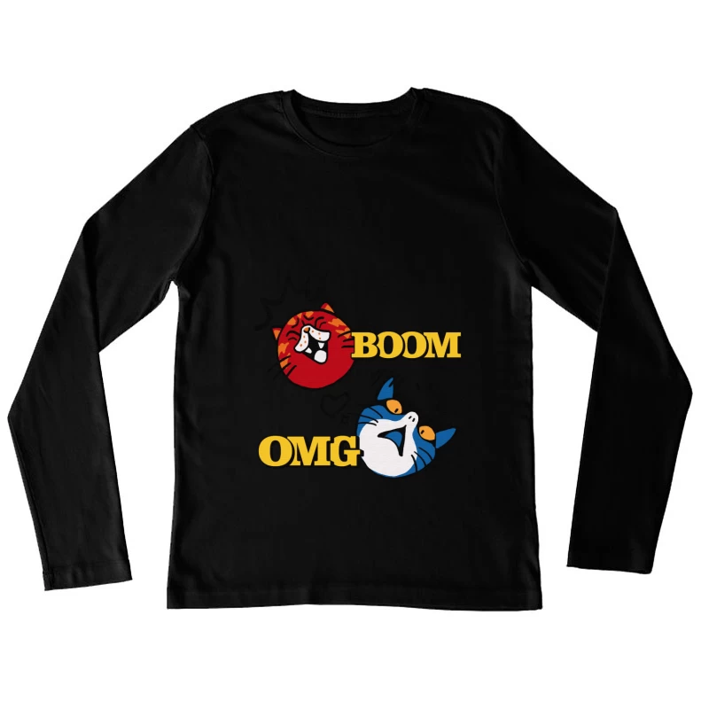Katzen-Explosionen Überraschung Damen Langarm T-Shirt
