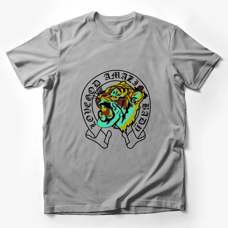 Tigerkopf Design mit Schriftzug Herren T-Shirt