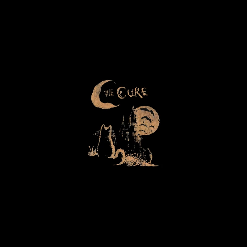 The Cure Gothic Band Logo with Moonlit Ghost Coffee Mug