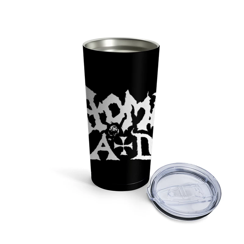 Entombed White Logo Travel Mug