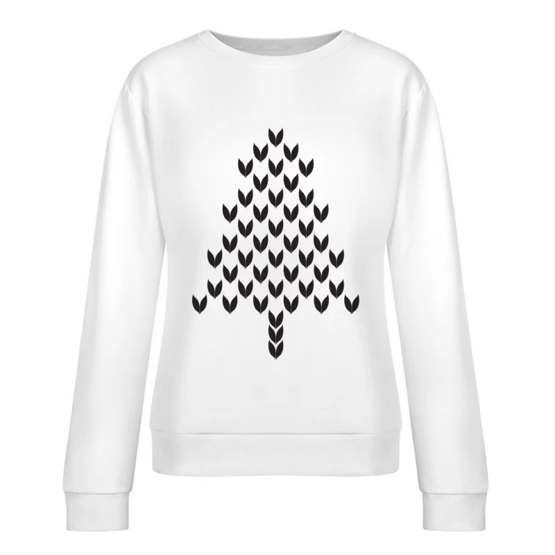 Arbre de chevrons en noir Femme Sweat-shirt à enfiler