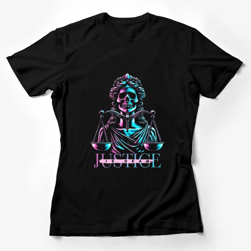 Skelett-Gerechtigkeit mit Waage Damen T-Shirt