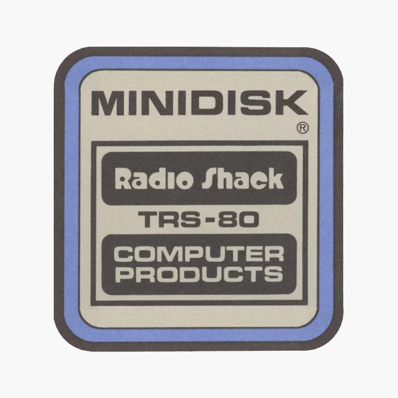 Vintage Radio Shack TRS-80 Minidisk Computer Products Label Cotton Tote Bag