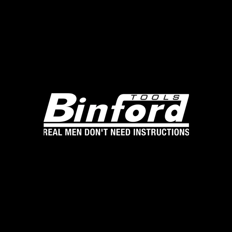 Binford Tools Logo with Humorous "Real Men Don't Need Instructions" Slogan Throw Pillow