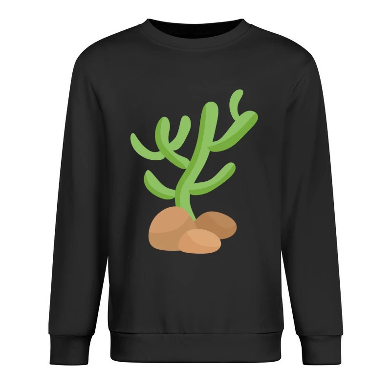 Illustration de cactus sur des rochers Homme Sweat-shirt à enfiler