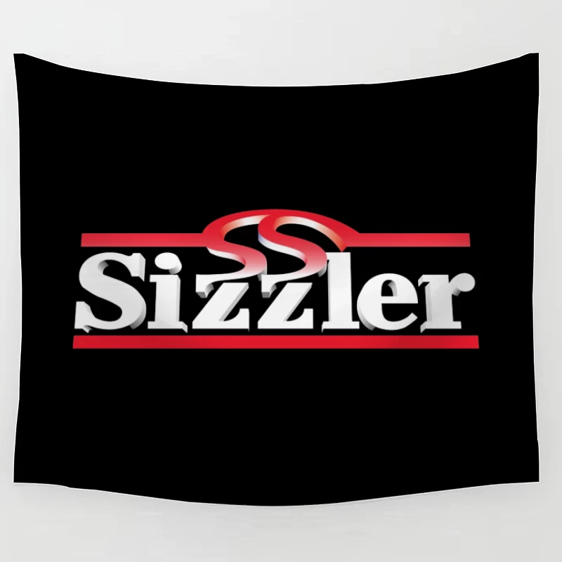 Sizzler Restaurant Chain Logo Design in Red and White Tapestry