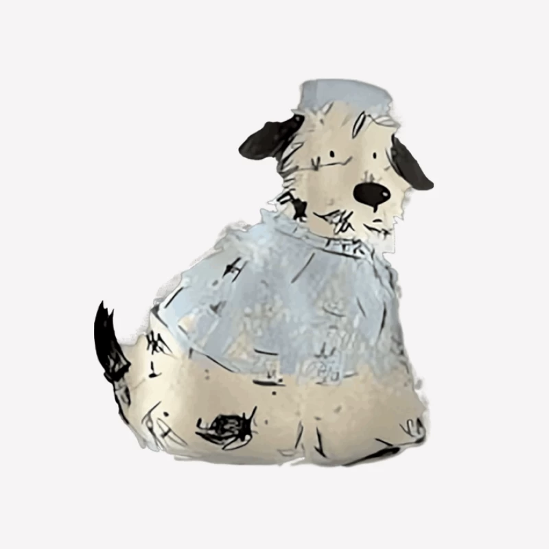 Niedlicher Cartoon-Hund mit Hemd Damen T-Shirt
