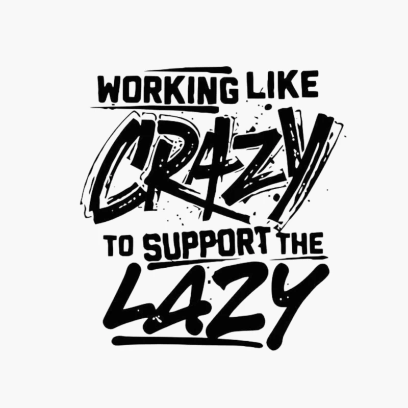 Humorous Take on Work Ethic and Laziness Cotton Tote Bag