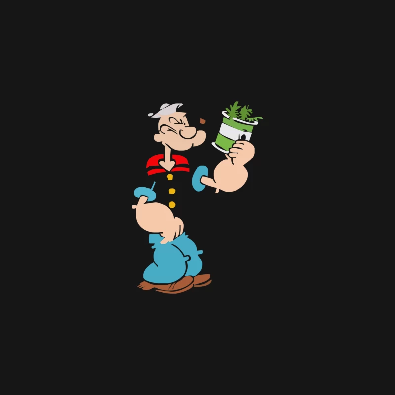 Popeye Spinach Retro Mens Funny Desk Mat