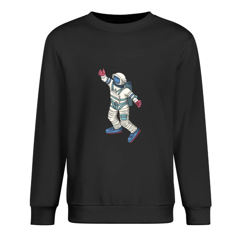 Astronaut im Raumanzug winkend Herren Pullover Sweatshirt