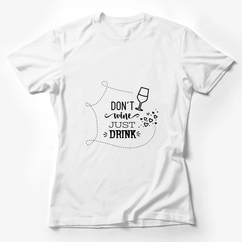 Silhouette d'un chien en pointillés Femme T-Shirt