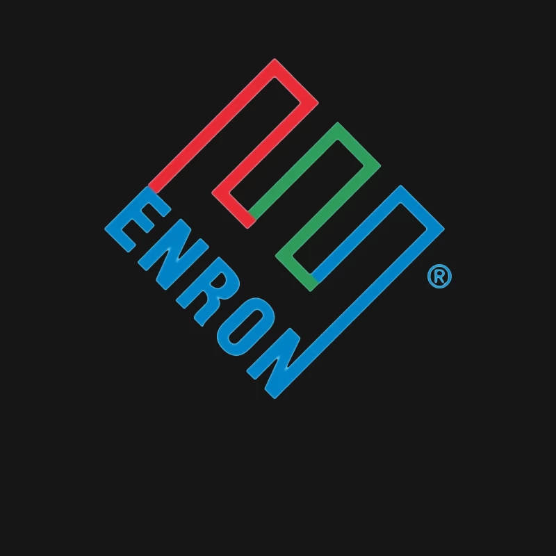 Enron Corporation Logo - Historic Energy Company Symbol Male Long Sleeve T-Shirt