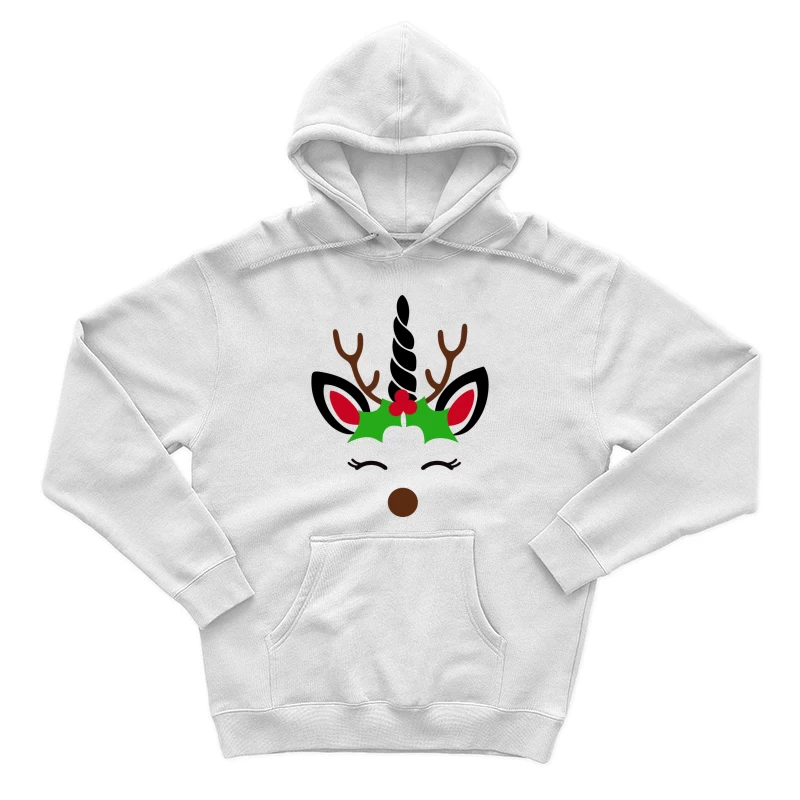 Licorne de Noël avec bois de renne Homme Sweat à capuche