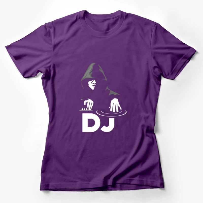 DJ Performing in Silhouette Female T-Shirt