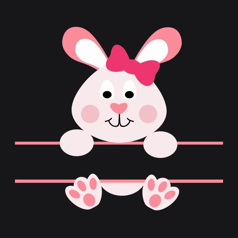 Lapin mignon avec nœud rose Femme Sweat à capuche