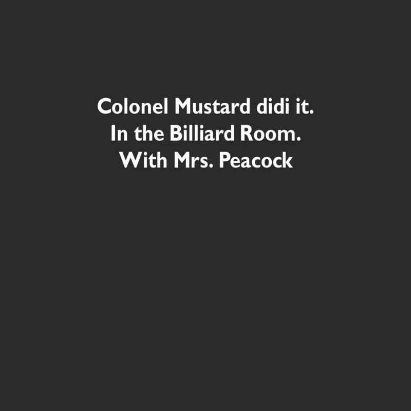 Colonel Mustard Clue Billiard Funny Baseball Cap