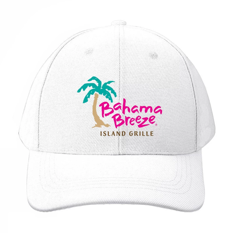 Bahama Breeze Island Grille Restaurant Logo with Tropical Palm Tree Baseball Cap