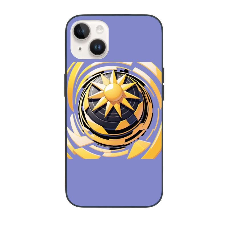 Stylized Sun Icon Design iPhone Case
