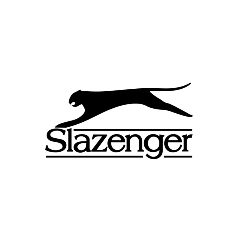 Slazenger Sports Brand Logo with Black Panther Silhouette Mouse Pad