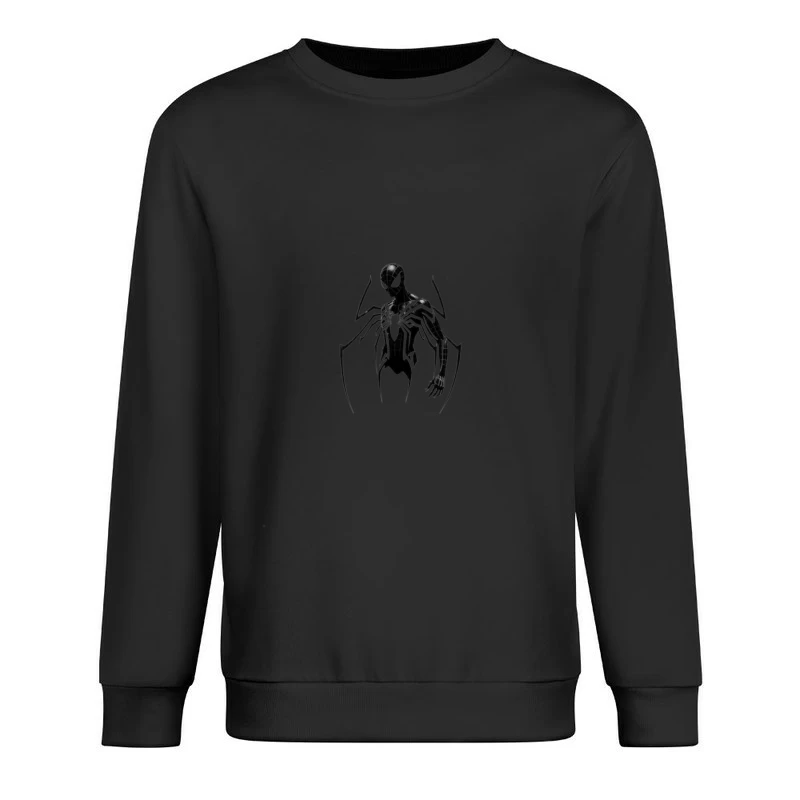 Minimalist Black Suit Spider-Man Symbiote Design Male Pullover Sweatshirt