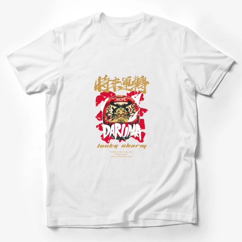 Daruma Glücksbringer Design Herren T-Shirt