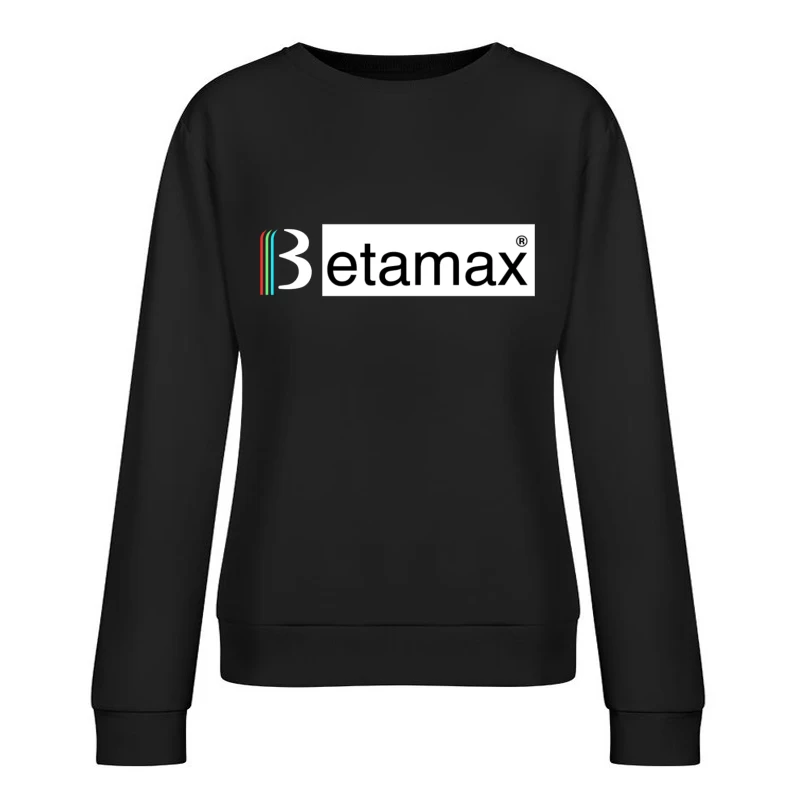 Etamax Modern Minimalist Brand Logo with Colored Stripes Female Pullover Sweatshirt