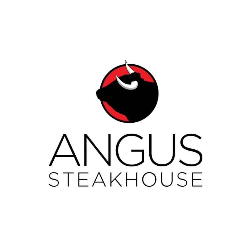 Angus Steakhouse Modern Logo with Bull Silhouette Mouse Pad