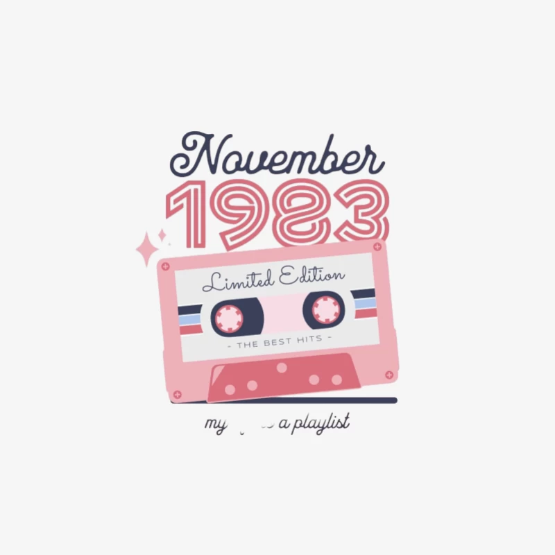 November 1983 Musikkassette Damen Langarm T-Shirt