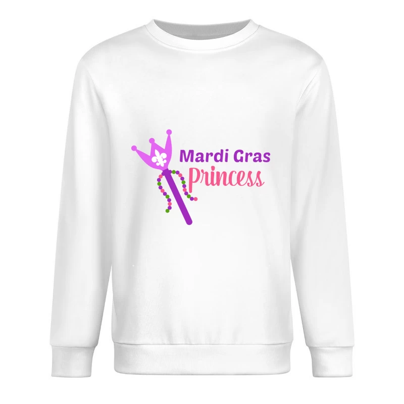 Logo de fête de Mardi Gras avec sceptre Homme Sweat-shirt à enfiler