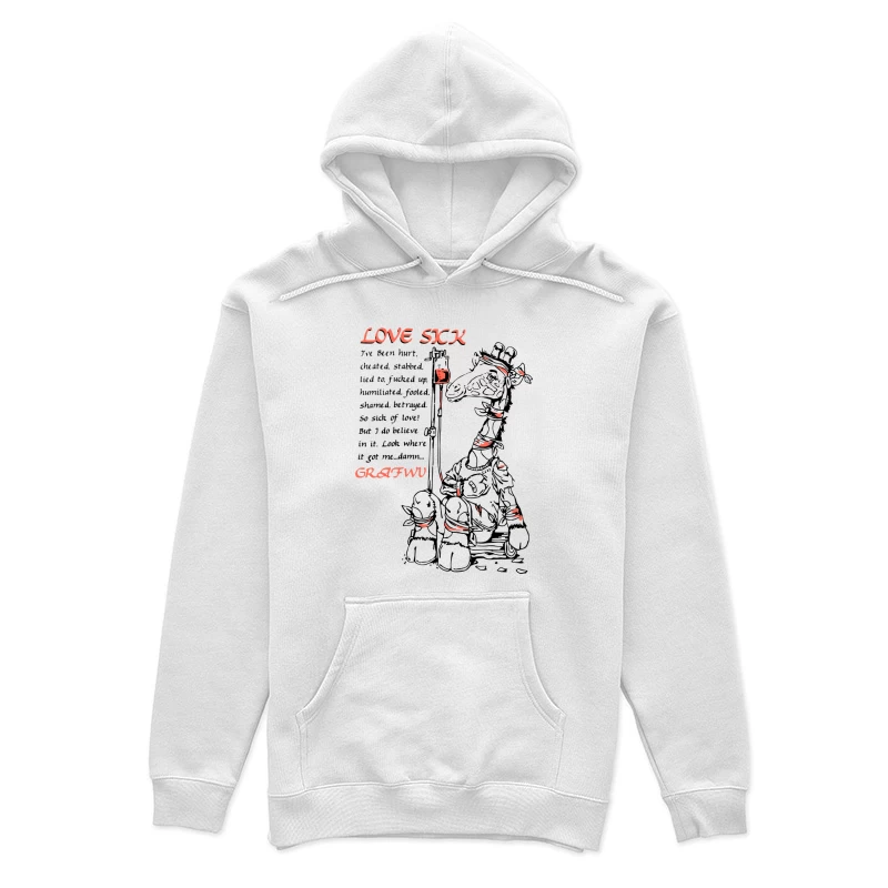 Kunst von einem traurigen Streichholzmann Damen Pullover Hoodie