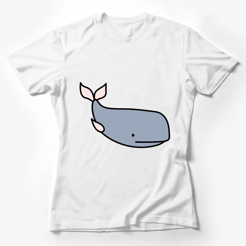 Dessin de baleine minimaliste Femme T-Shirt