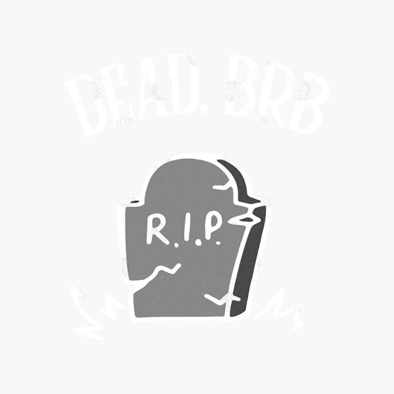 DEAD, BRB † Funny Nihilism Design Cotton Tote Bag