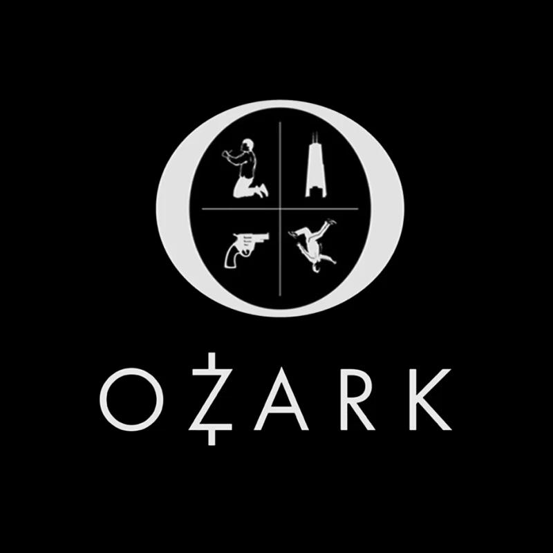 Ozark TV Series Logo with Symbolic Elements Pin