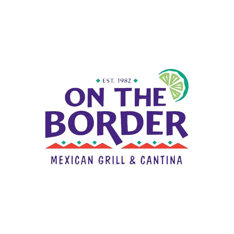 On The Border Mexican Grill & Cantina Restaurant Logo Throw Pillow